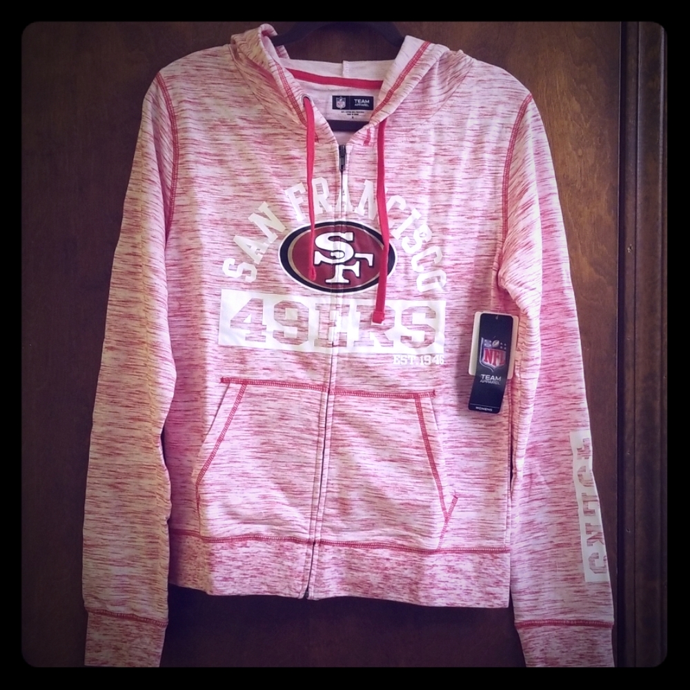 Women's 49ers zip up hoodie